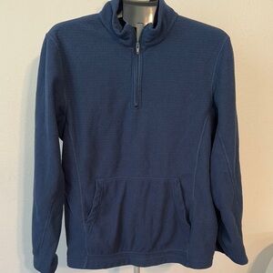 Navy Blue Half-Zip Sweater Mack Russo  large with front pocket
